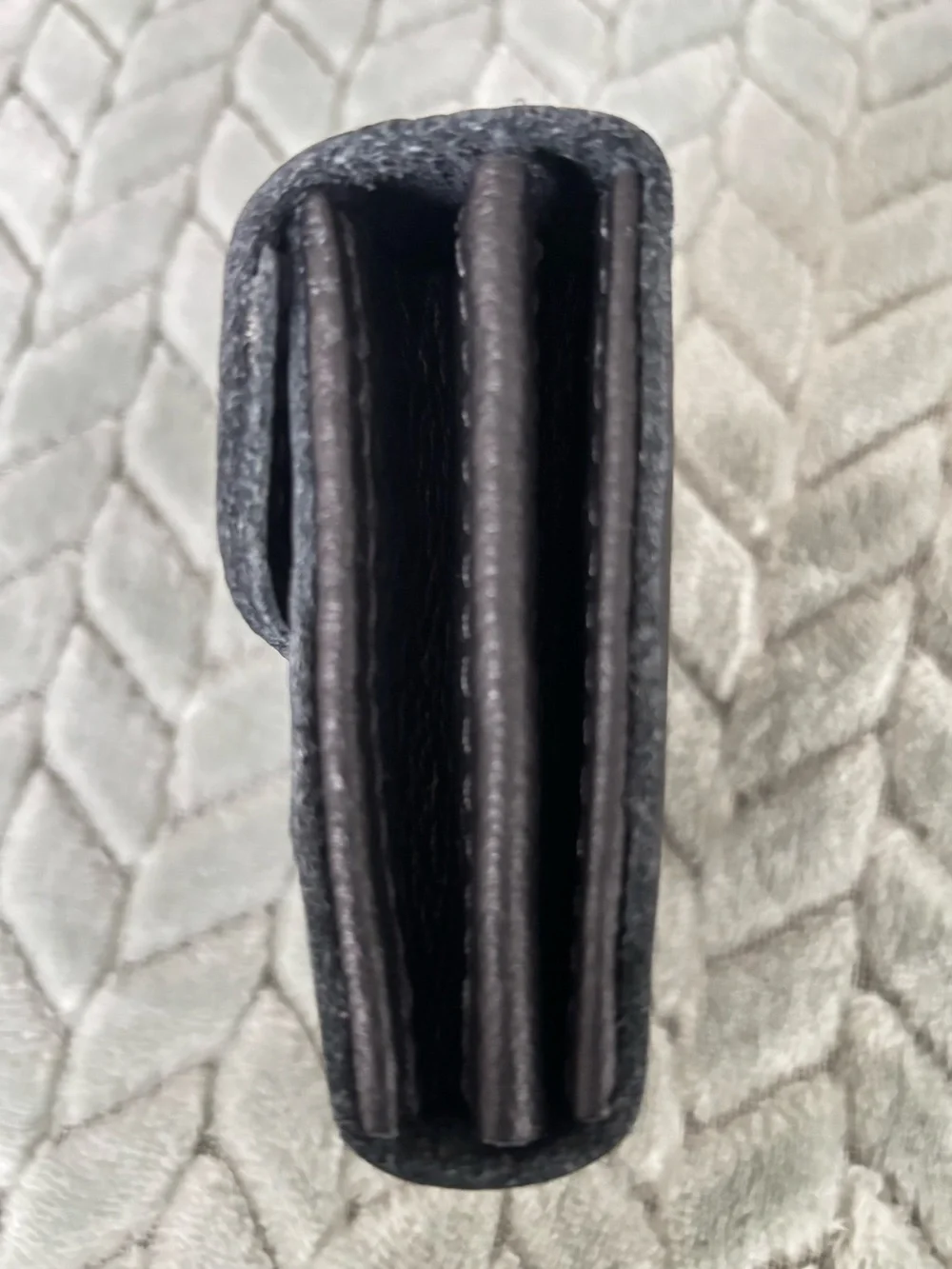 PLG SMALL BLACK PEBBLED LEATHER BOZEMAN WALLET